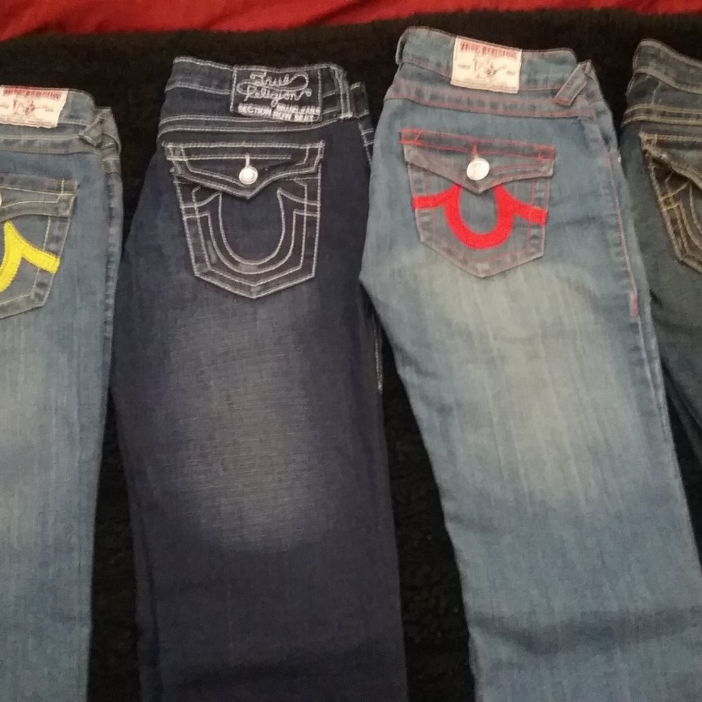 True Religion Jean's 4 pairs